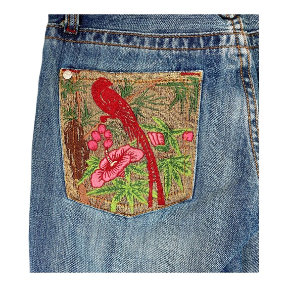 Vintage Miss Me Flare Jeans Parrot & Flower Embroidered Pocket Size 26 - Picture 10 of 10
